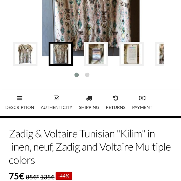 NWOT Zadig & Voltaire Tito Kilim Top In Neutrals T-shirt - Picture 11 of 15